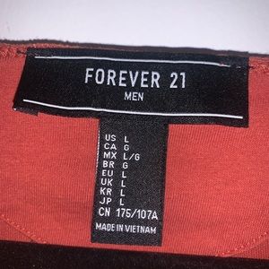 Forever21 Men’s Burnt Orange Scoop Neck Tee
